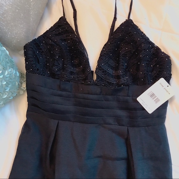 NWT Free People Size 6 black mini dress - Picture 3 of 5